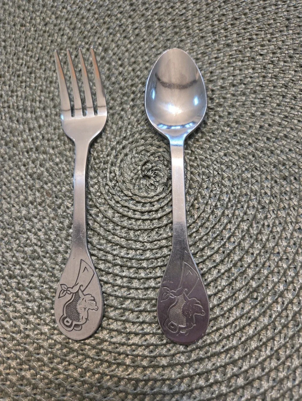 Stainless Steel Kids Fork and Spoon Set